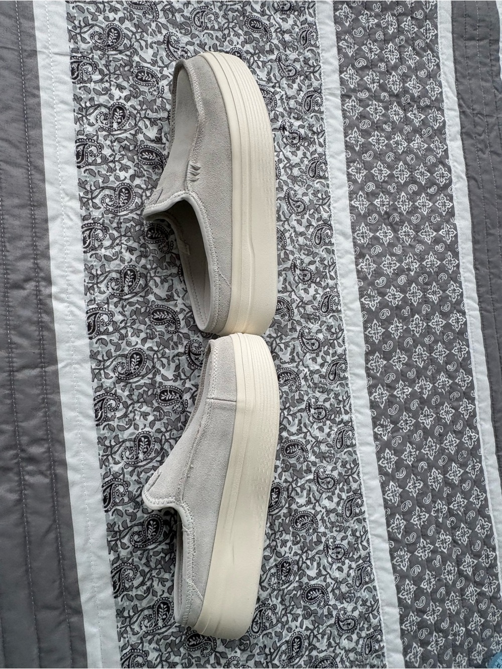 Hey Dude Women's Slip-On Mules in Light Gray Suede - Picture 3 of 6